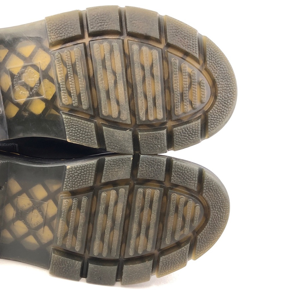 Dr. Martens Combs Black Leather Combat Boots 5 - Picture 11 of 12